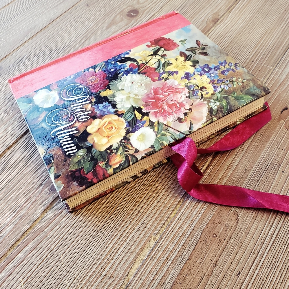 NEW Vintage floral photo album scrapbook